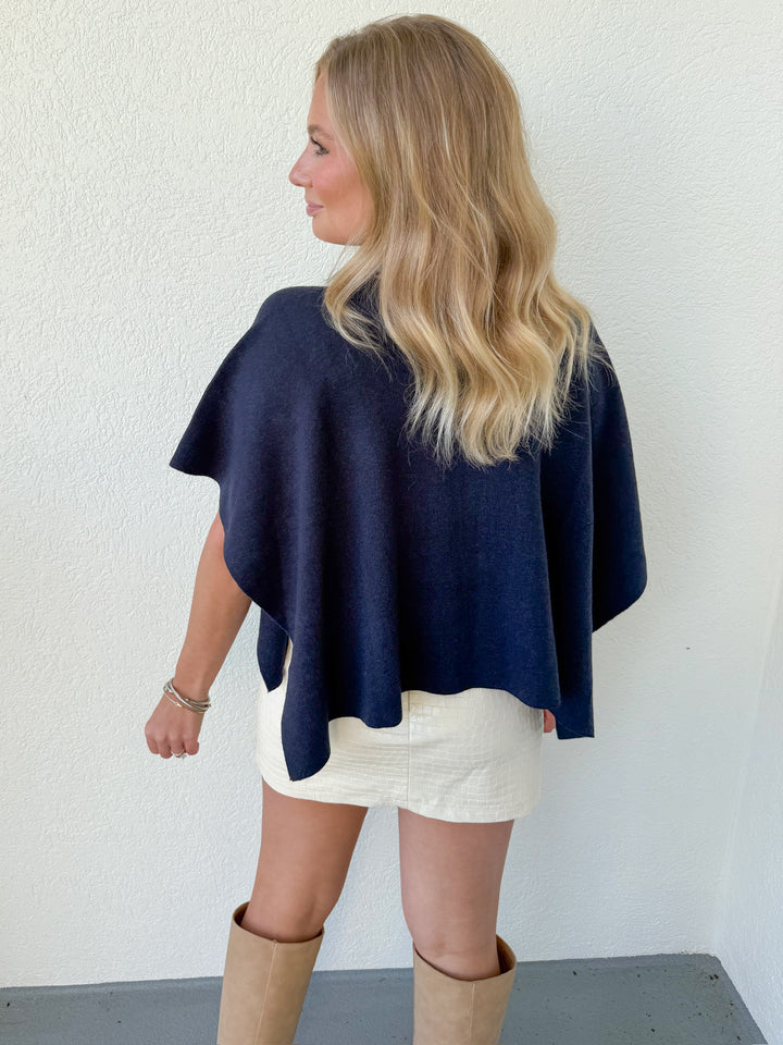PRE-ORDER: SHORT SLEEVE PONCHO CARDIGAN