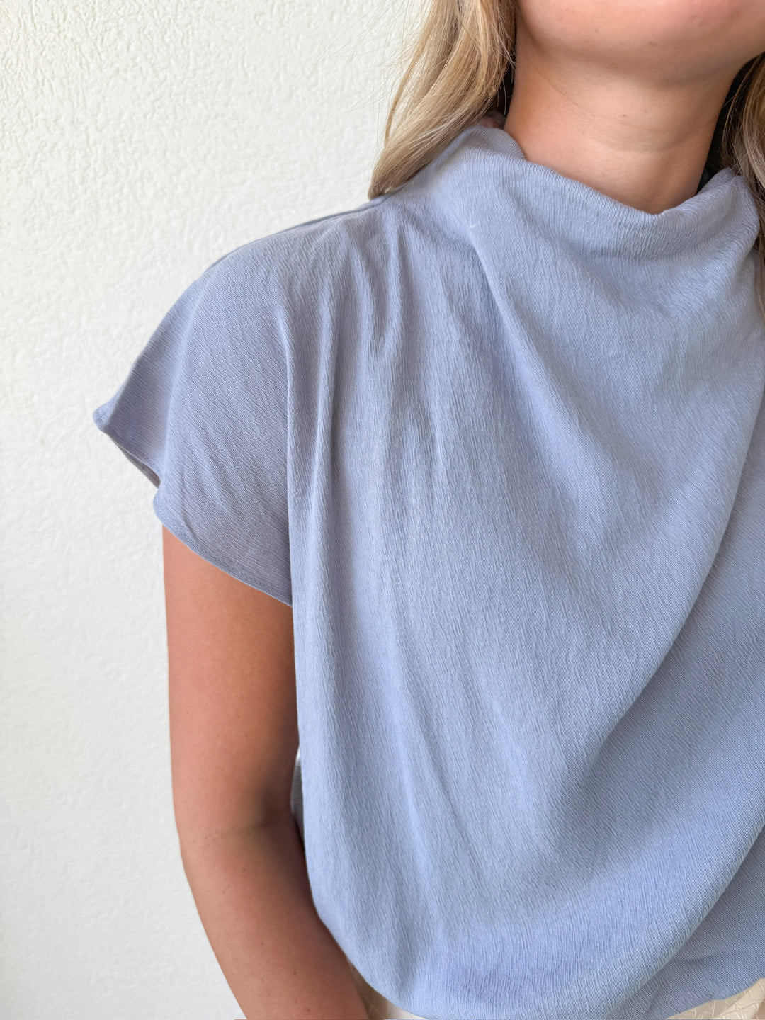 PRE-ORDER: COWL NECK CAP SLEEVE TOP