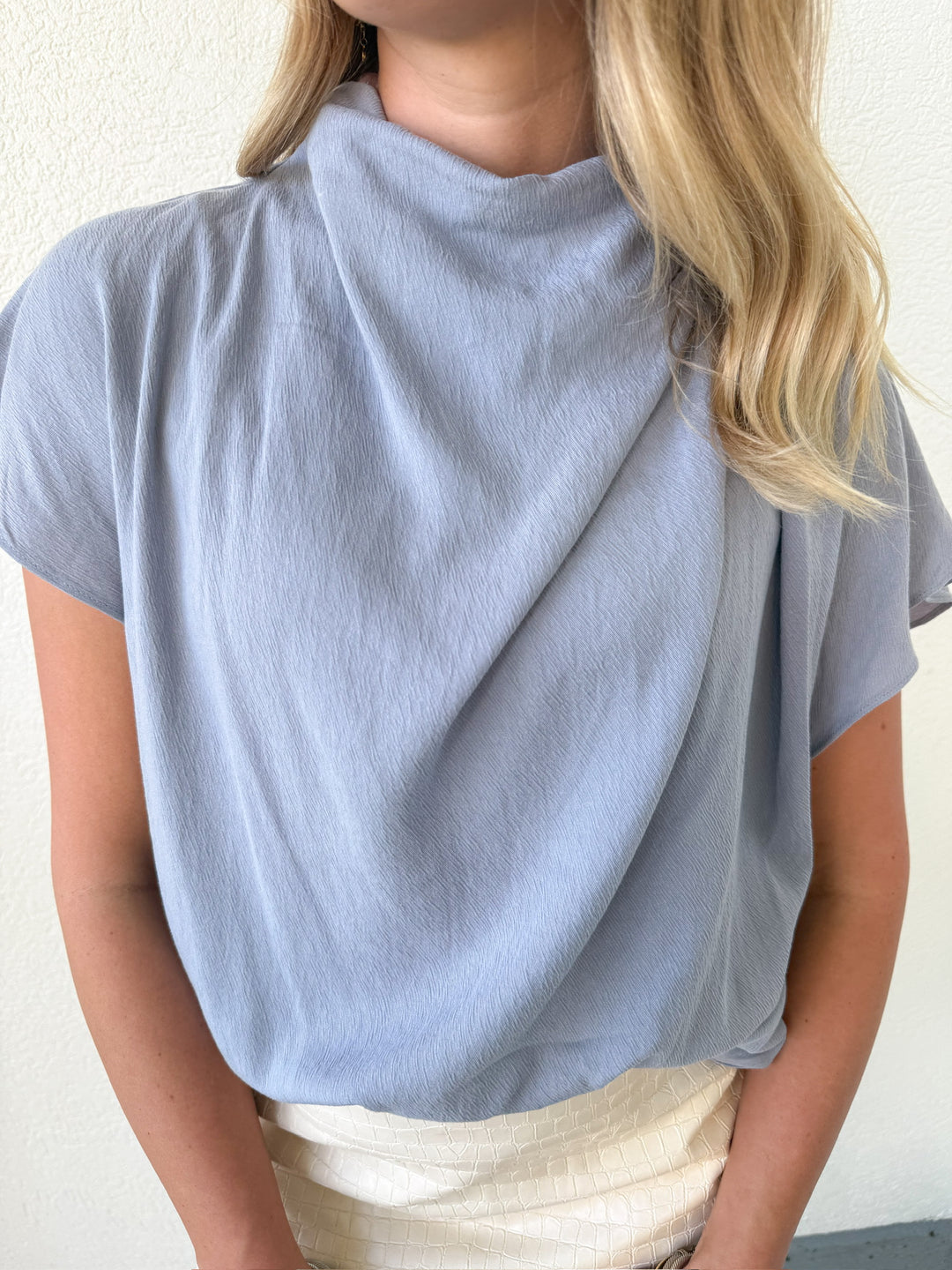 PRE-ORDER: COWL NECK CAP SLEEVE TOP