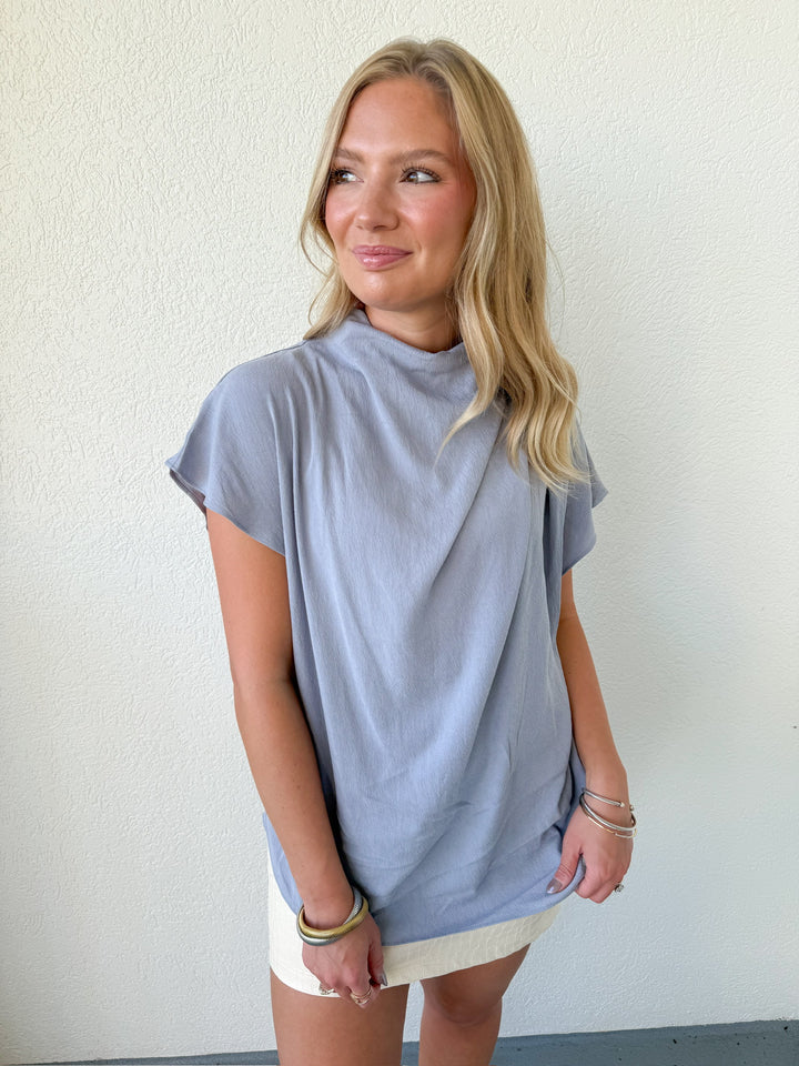 PRE-ORDER: COWL NECK CAP SLEEVE TOP