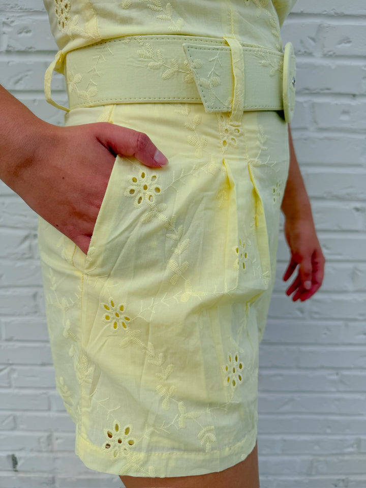 RAY OF SUNSHINE STRAPLESS ROMPER
