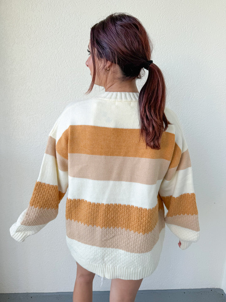 PRE-ORDER: COLOR BLOCK TEXTURED CARDIGAN