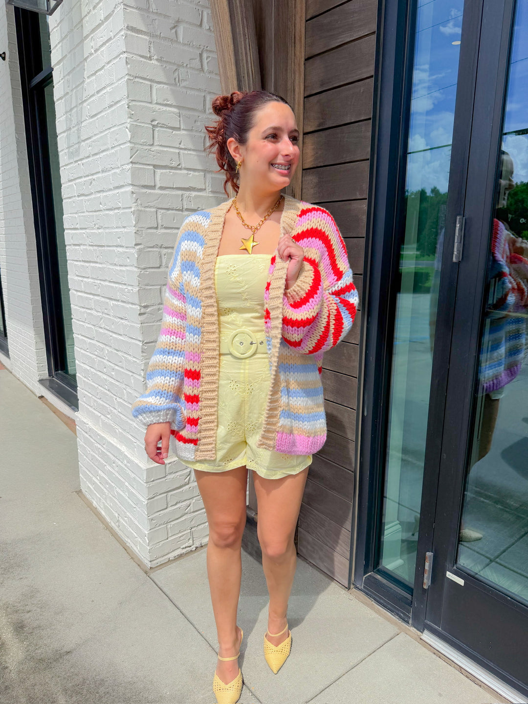 MOOD BOOSTER STRIPED CARDIGAN