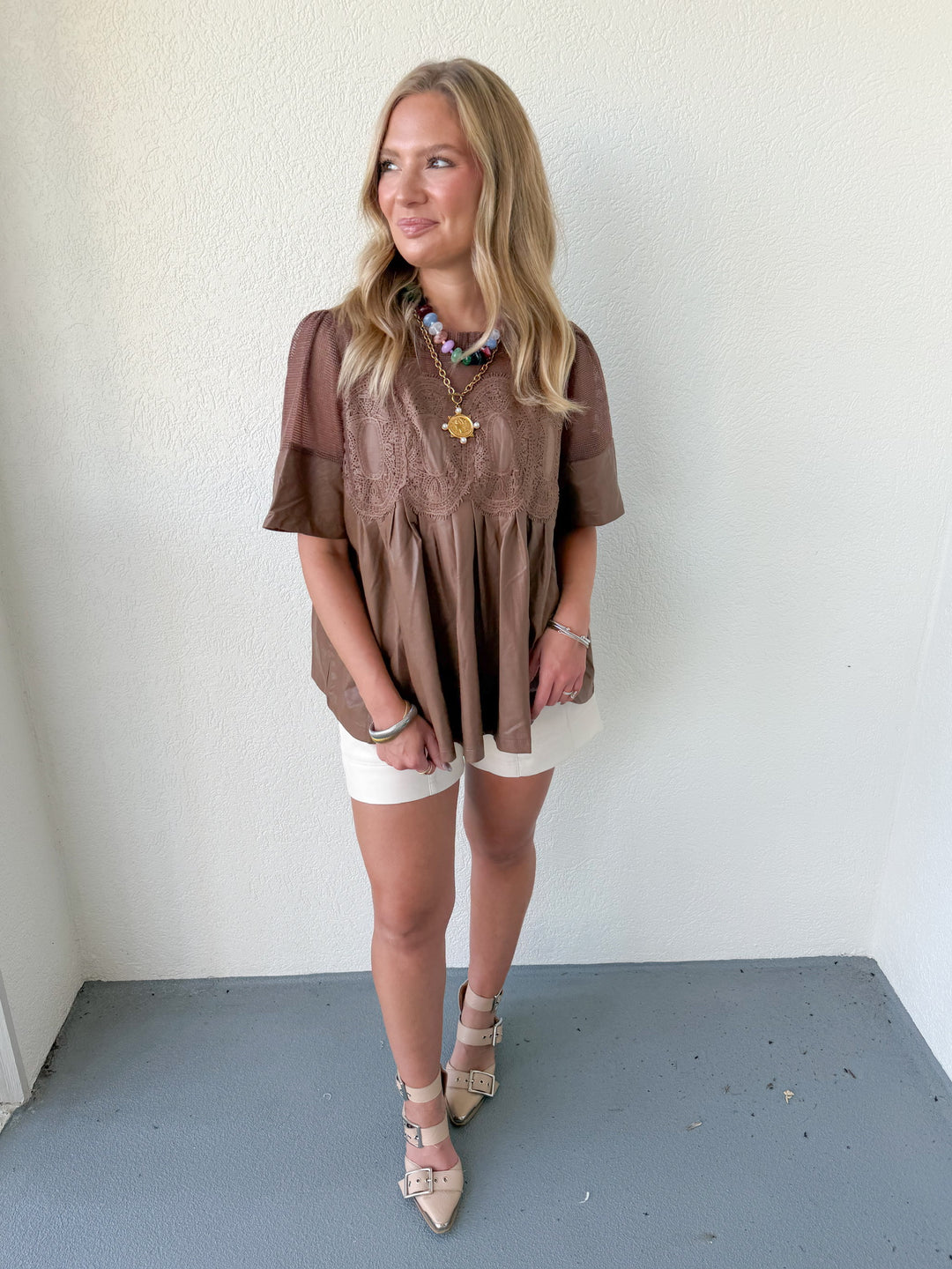 PRE-ORDER: LACE OVERLAY TOP