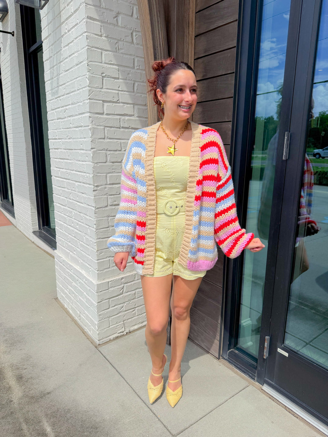 MOOD BOOSTER STRIPED CARDIGAN