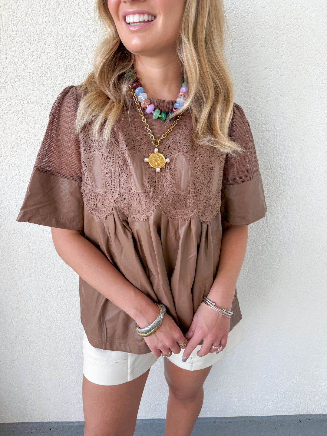 PRE-ORDER: LACE OVERLAY TOP