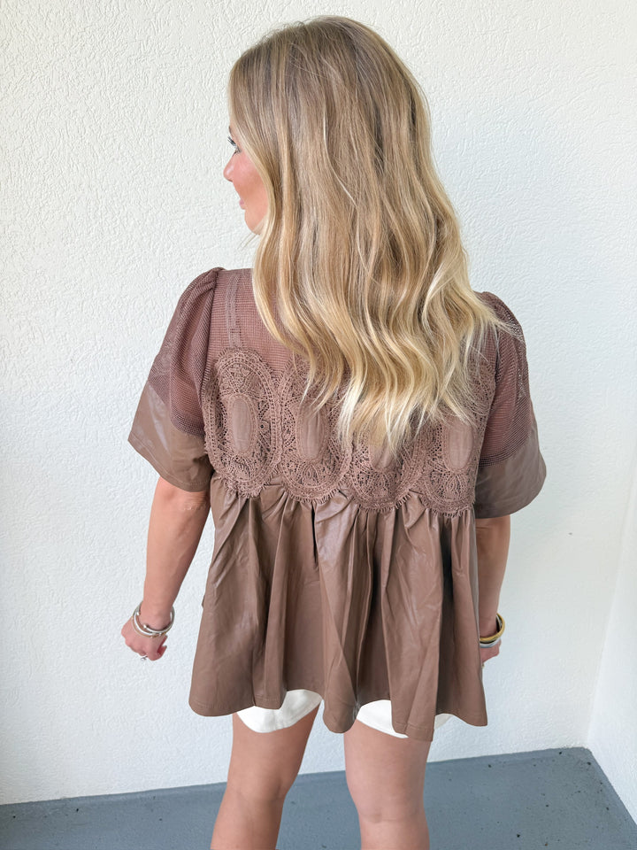 PRE-ORDER: LACE OVERLAY TOP