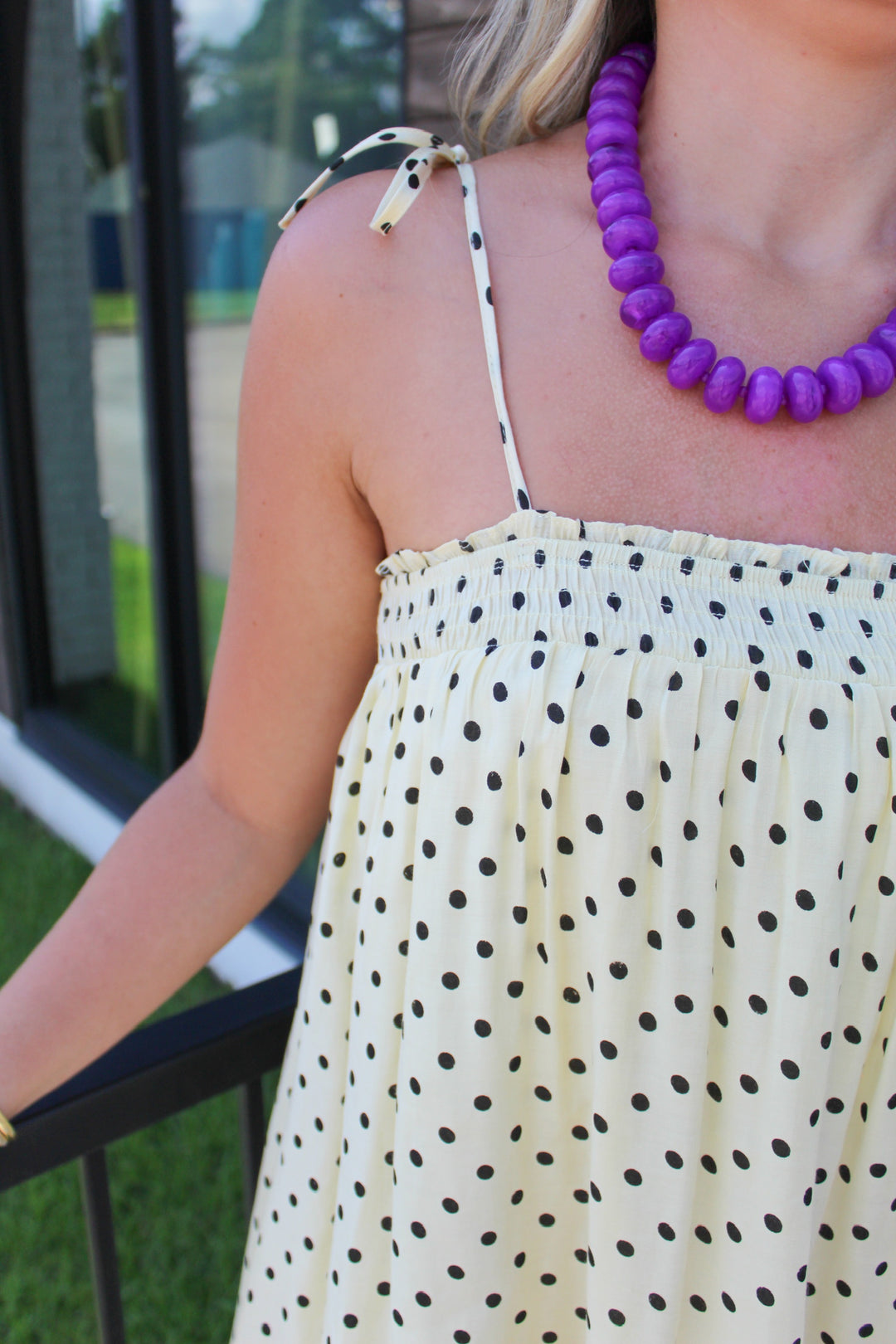 JUST MY TYPE POLKA DOT DRESS