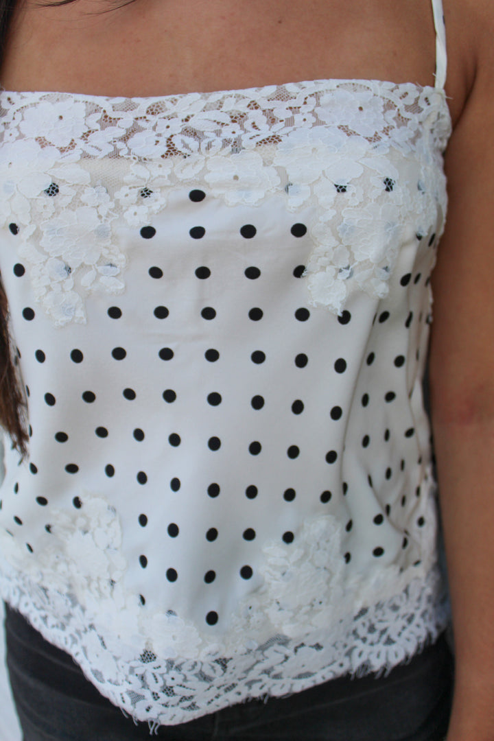 LAUREN LACE POLKA DOT TOP