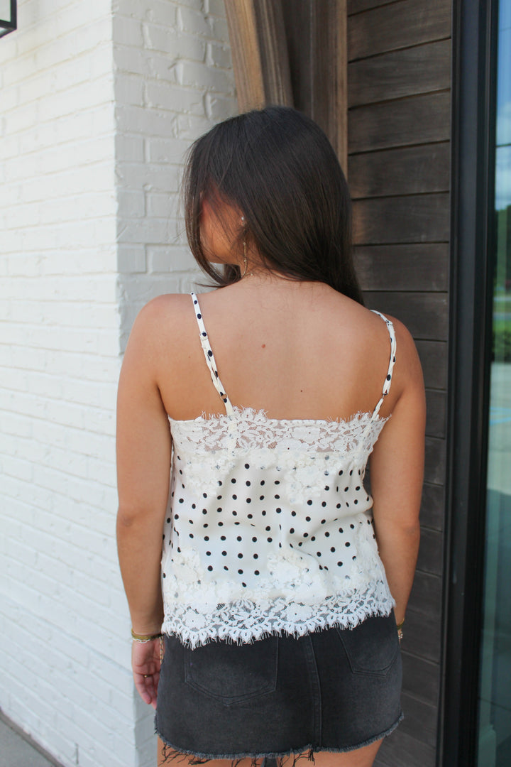 LAUREN LACE POLKA DOT TOP
