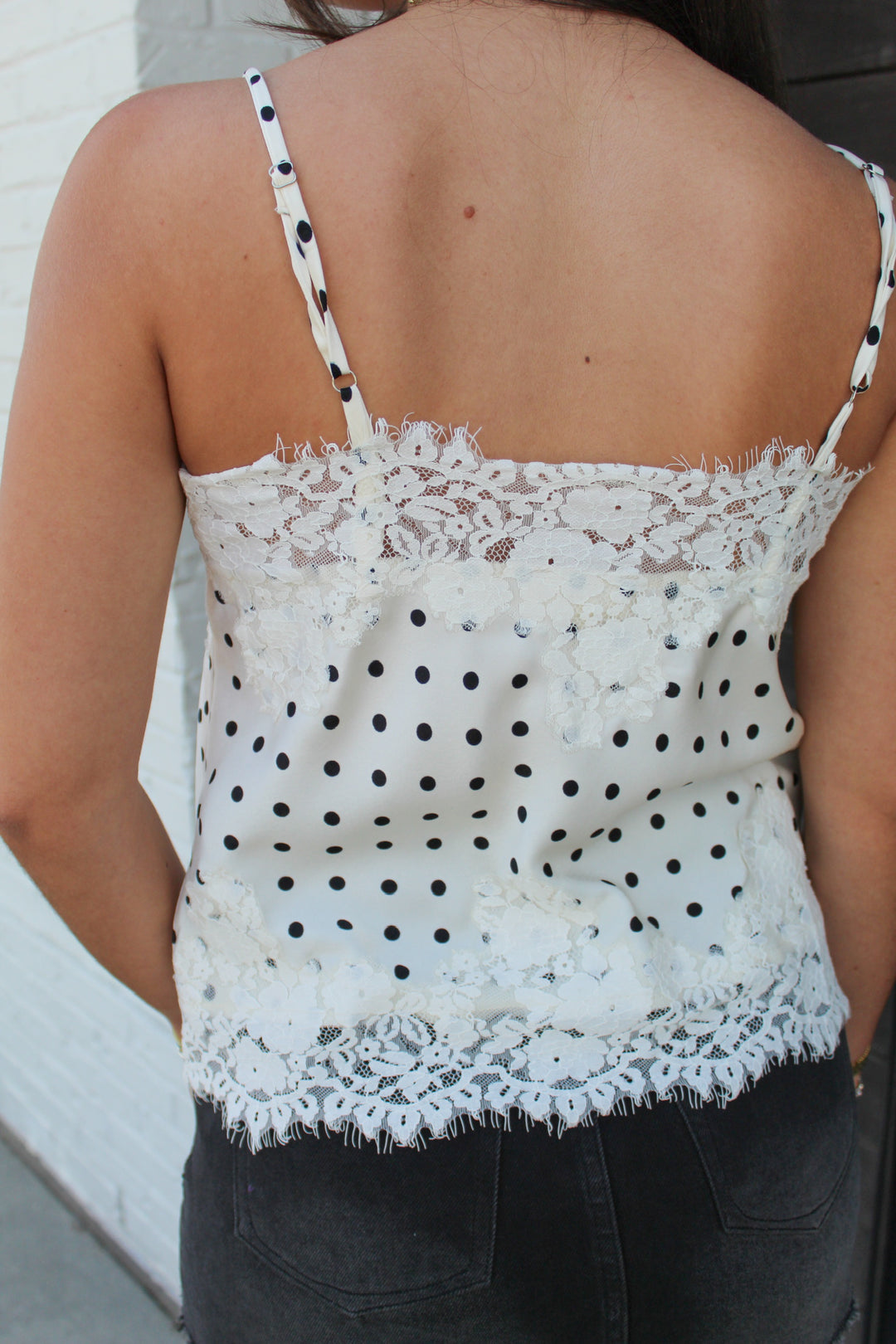 LAUREN LACE POLKA DOT TOP