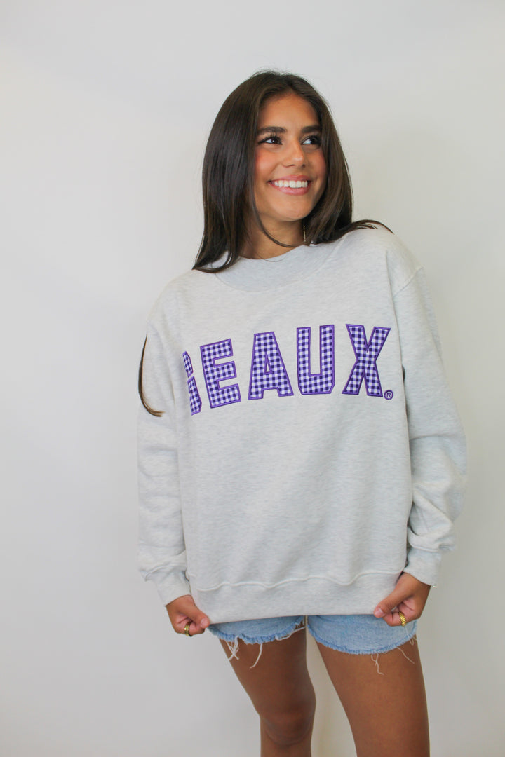 SATURDAY NIGHT GEAUX MOCK NECK SWEATSHIRT