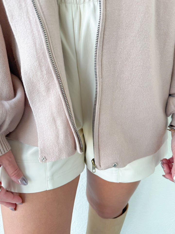 MARIE MOCK NECK SWEATER JACKET