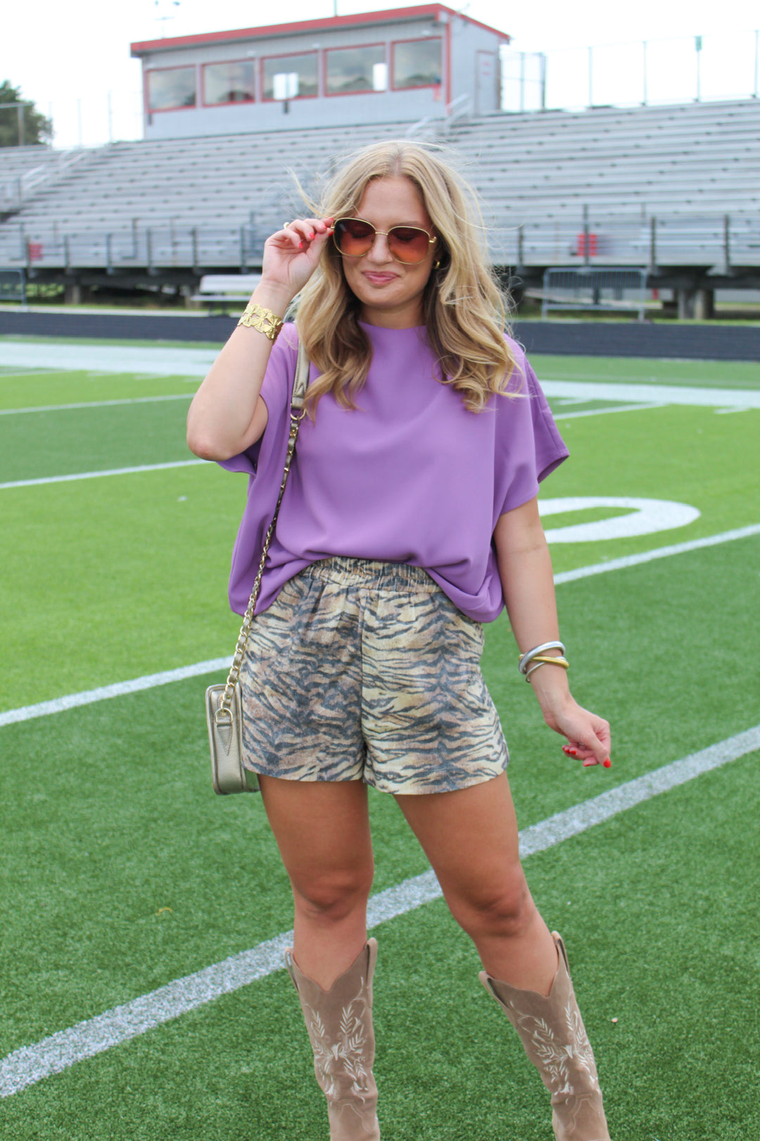 SUGAR PLUM MOCK NECK BLOUSE