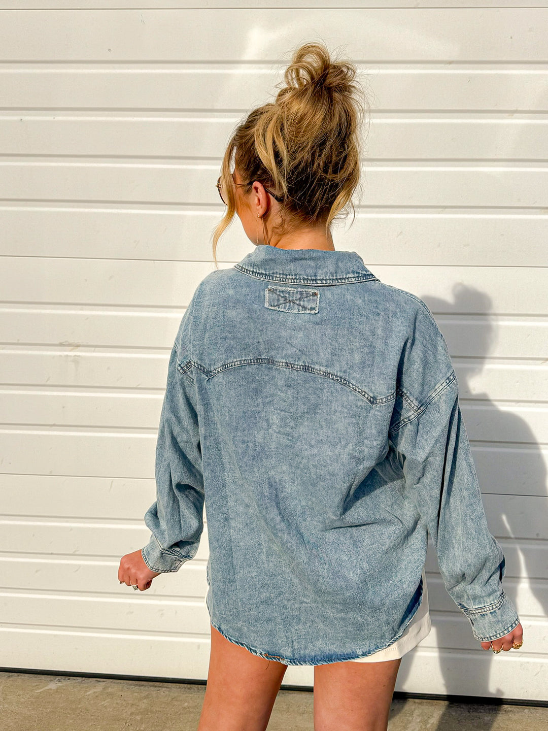LOW KEY DENIM BUTTON UP