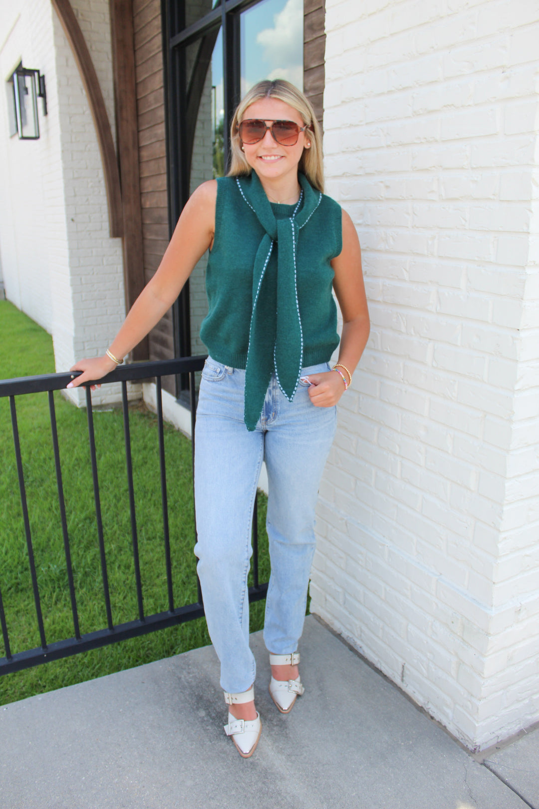 FIRST CLASS SELF TIE KNIT TOP