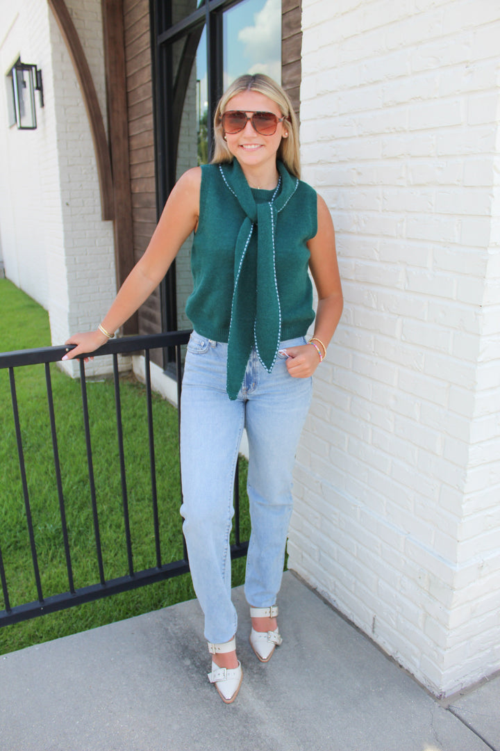 FIRST CLASS SELF TIE KNIT TOP