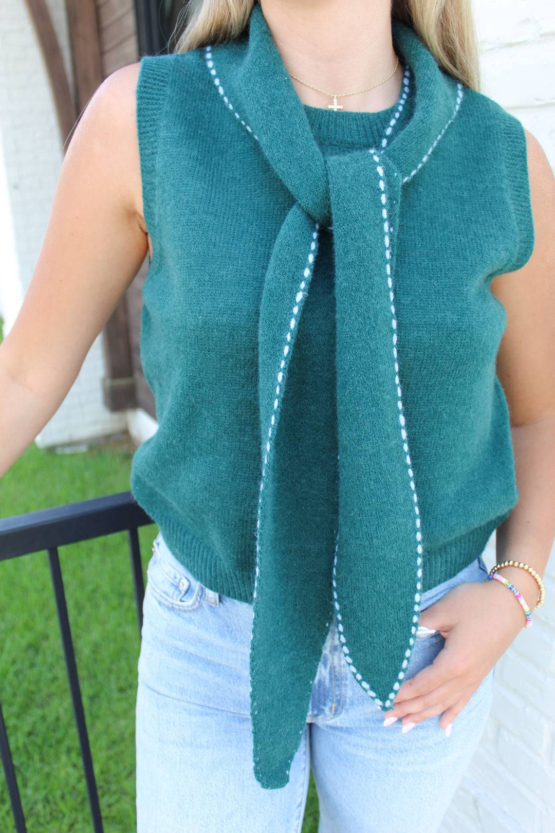 FIRST CLASS SELF TIE KNIT TOP