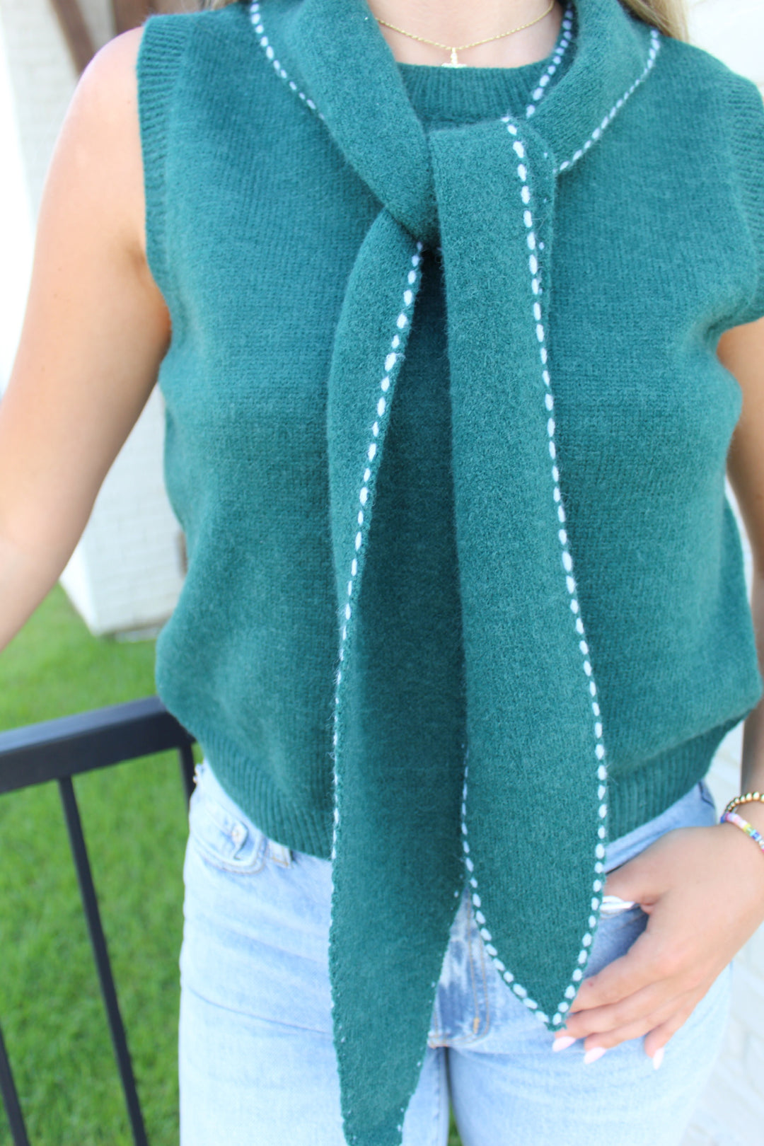 FIRST CLASS SELF TIE KNIT TOP