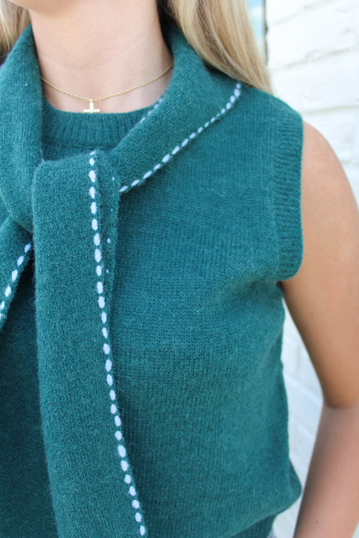 FIRST CLASS SELF TIE KNIT TOP