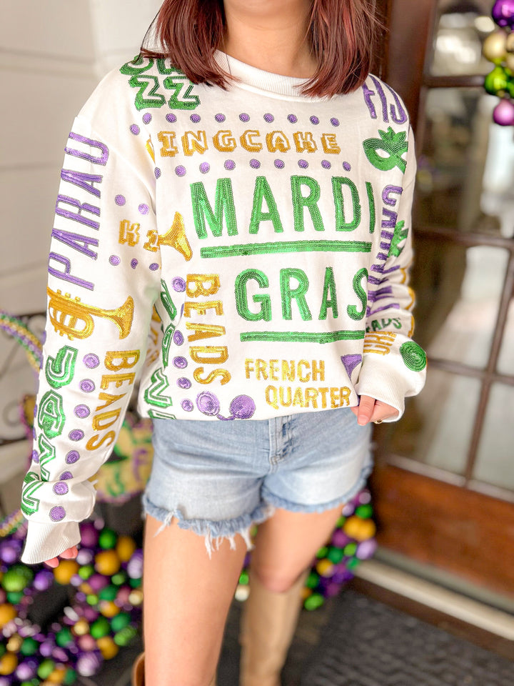 ALL THINGS MARDI GRAS SWEATSHIRT
