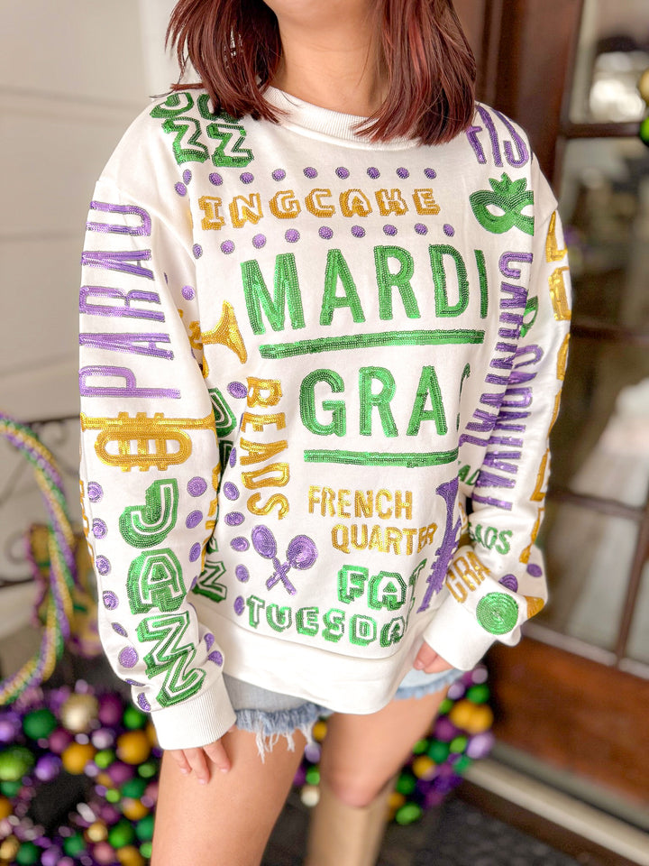 ALL THINGS MARDI GRAS SWEATSHIRT