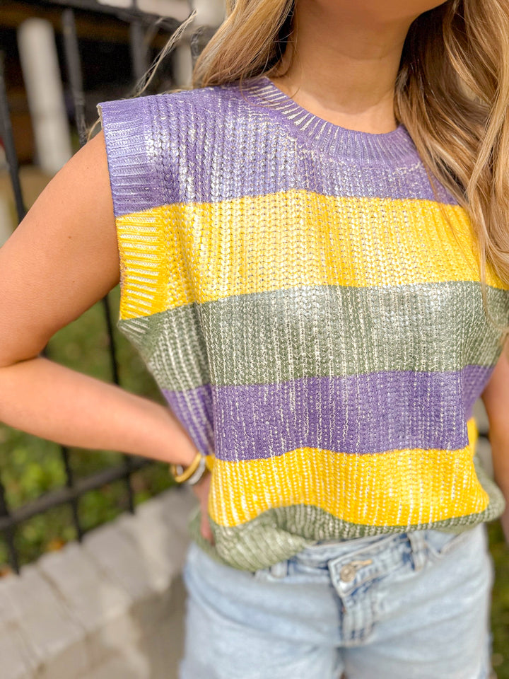 KING CAKE SWEATER VEST