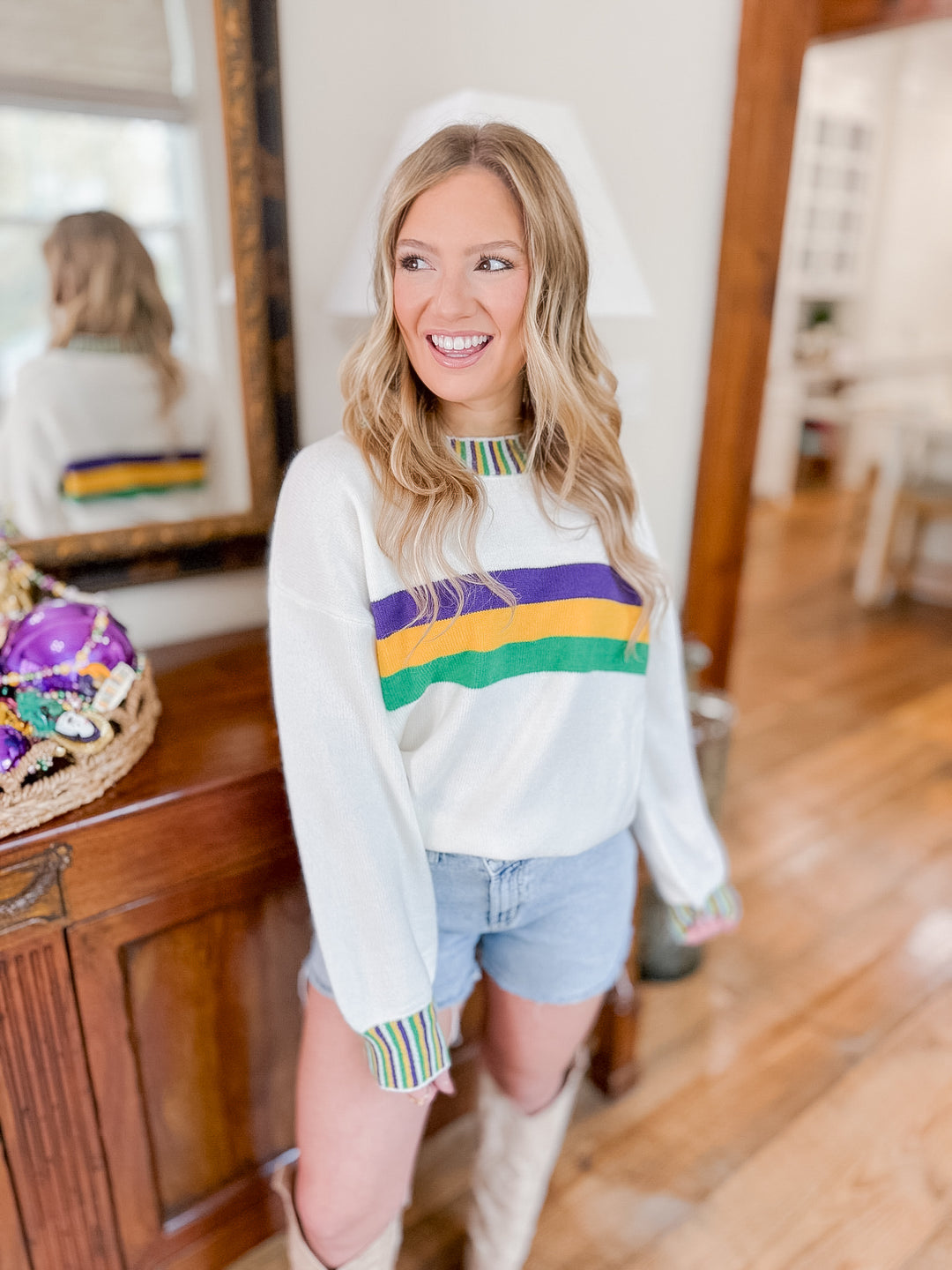 PARADE DAY STRIPE SWEATER