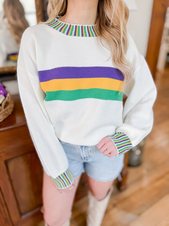 PARADE DAY STRIPE SWEATER