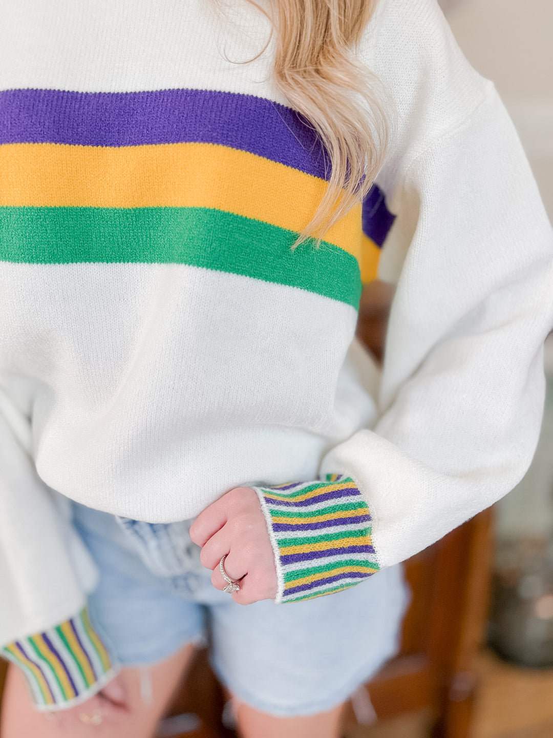 PARADE DAY STRIPE SWEATER