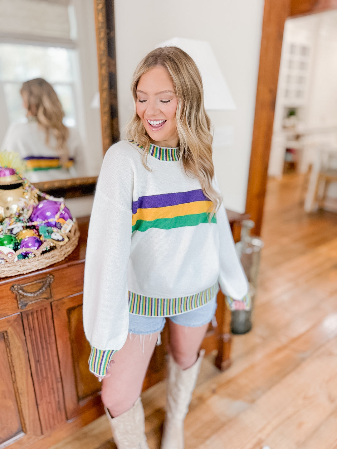 PARADE DAY STRIPE SWEATER