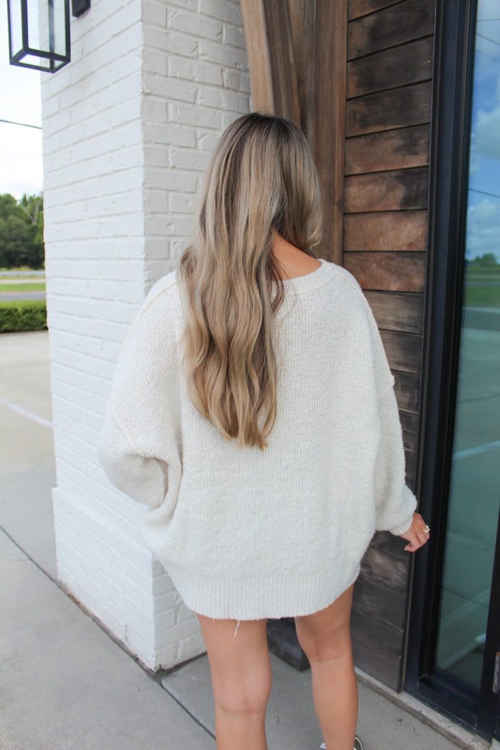 GINGHAM GHOST OVERSIZED SWEATER