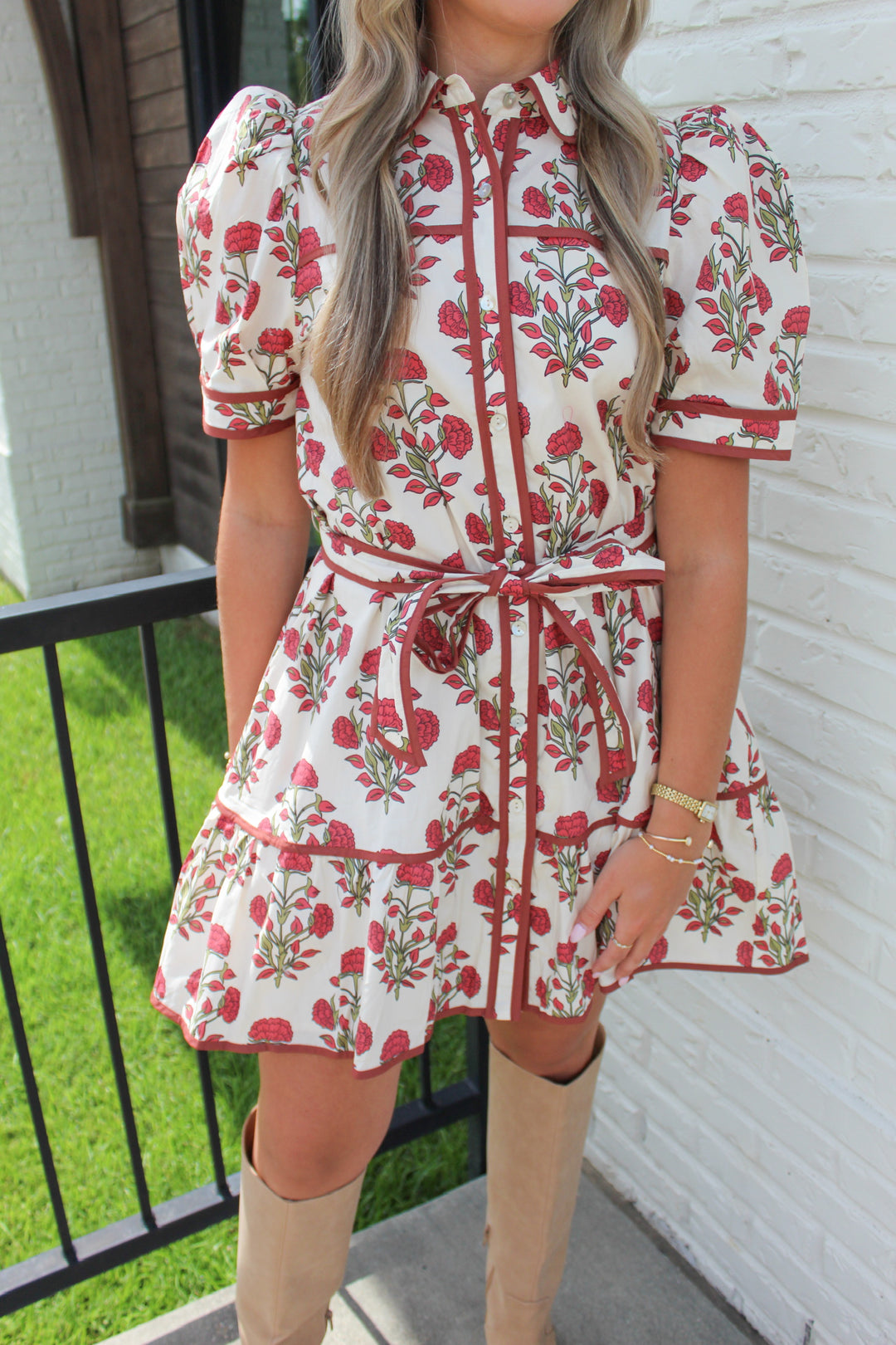 FRAN FLORAL BABYDOLL DRESS