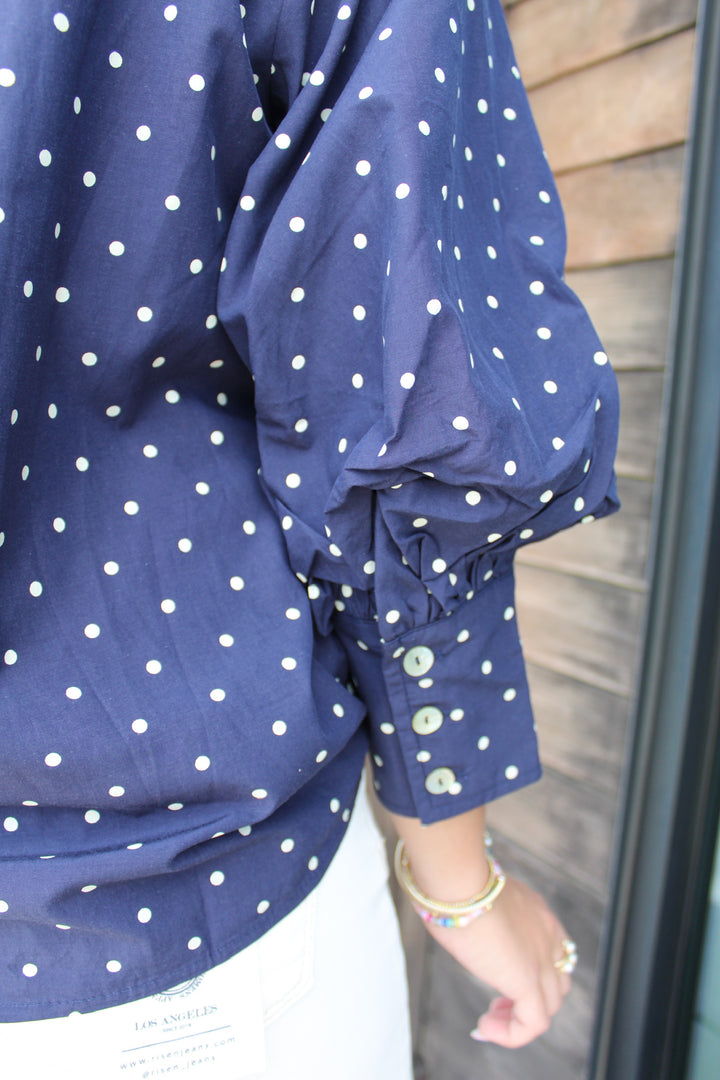 SWEET SPOT POLKA DOT BLOUSE