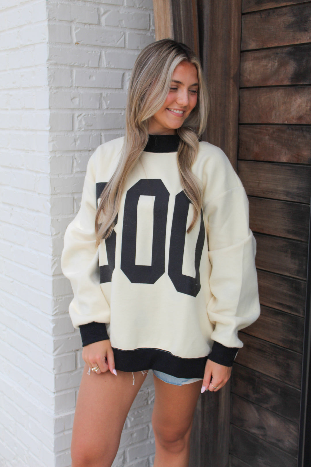 GHOSTED REVERSIBLE MOCK NECK SWEATSHIRT
