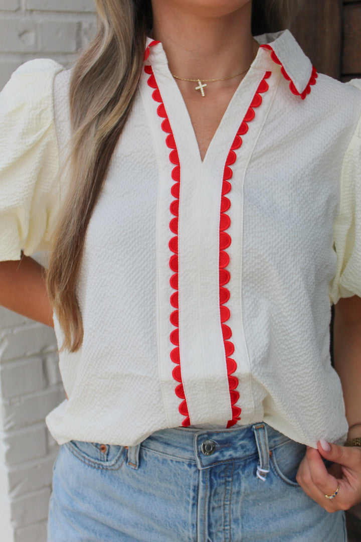 RUBY FLORAL PUFF SLEEVE TOP