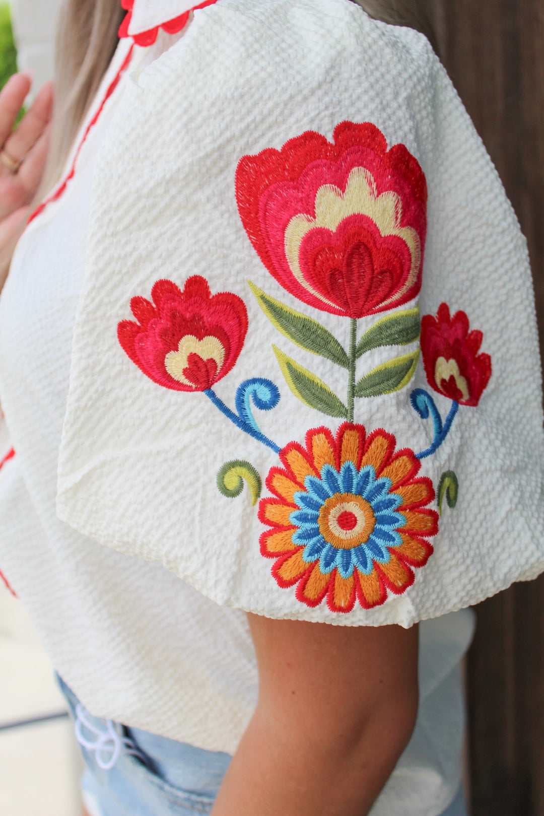 RUBY FLORAL PUFF SLEEVE TOP