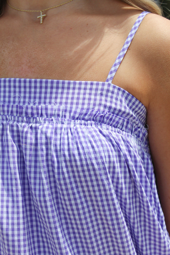 SWEET AND SUNNY GINGHAM MIDI DRESS
