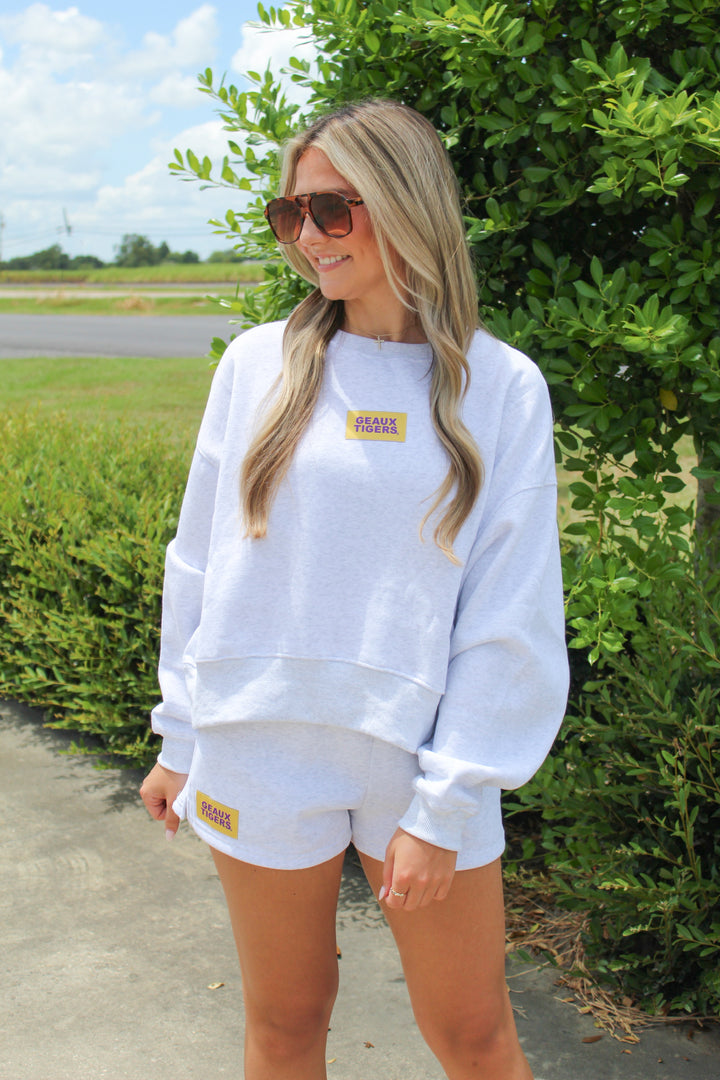 GEAUX TIGERS BOXY SET CREWNECK