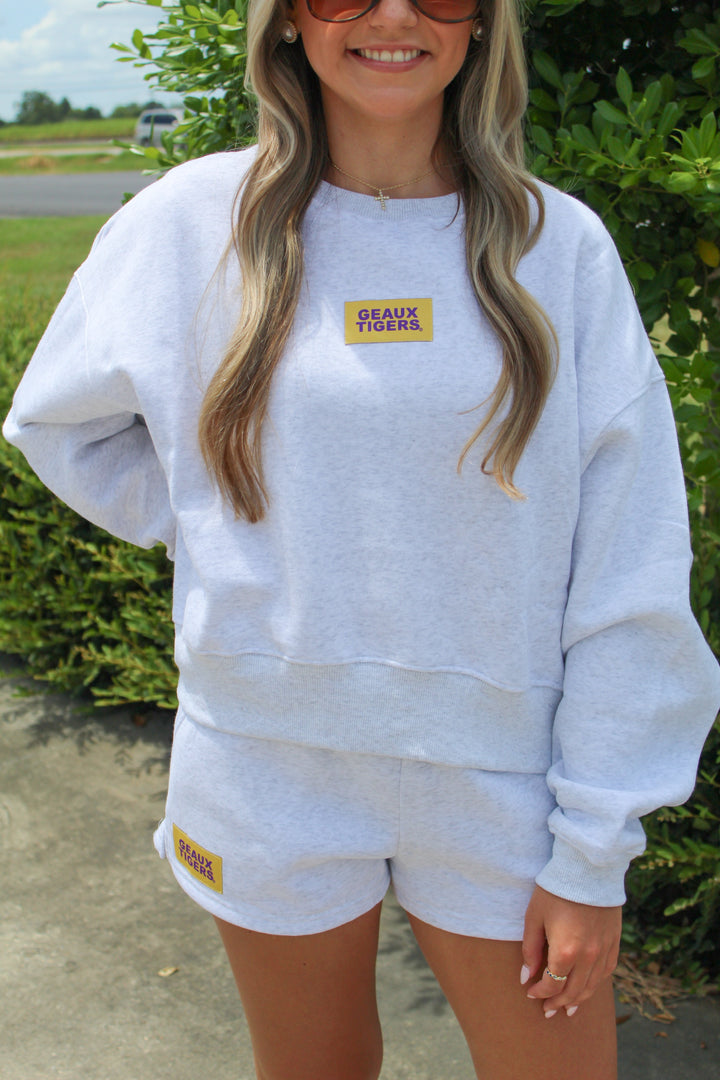 GEAUX TIGERS BOXY SET CREWNECK