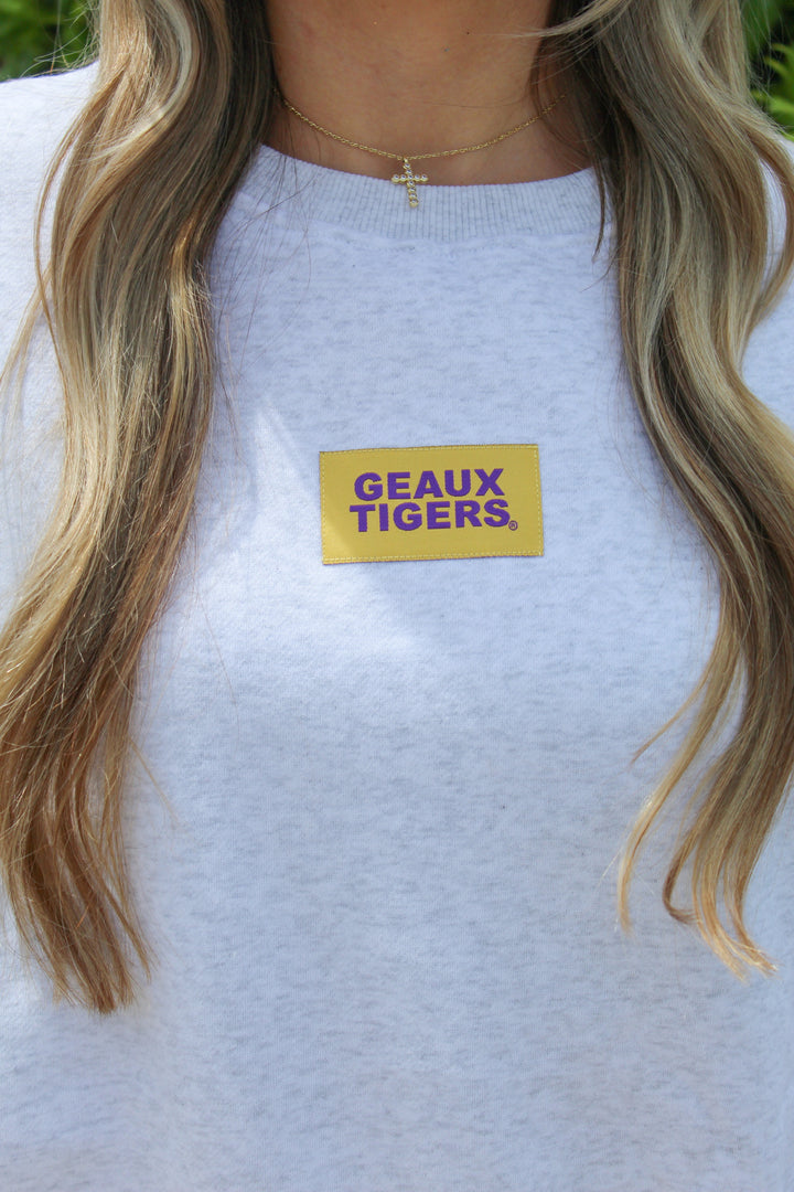 GEAUX TIGERS BOXY SET CREWNECK