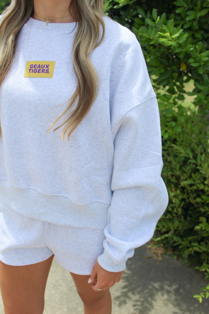 GEAUX TIGERS BOXY SET CREWNECK