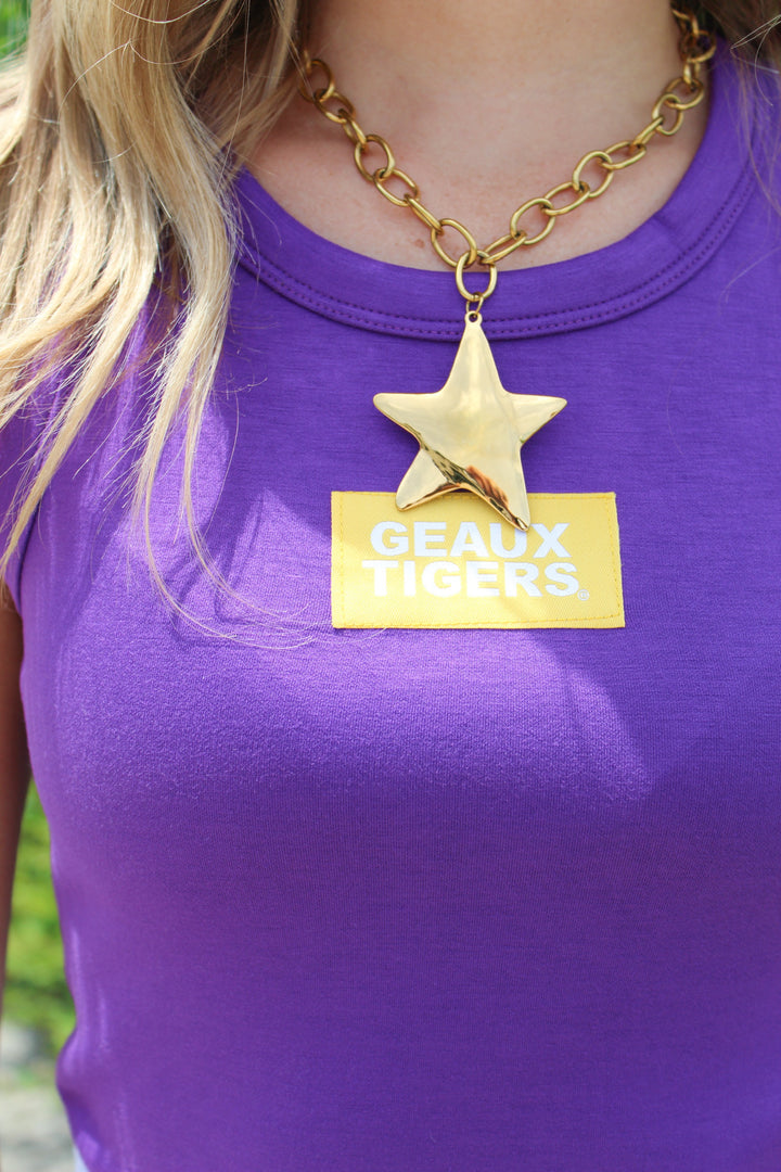 PURPLE GEAUX TIGERS TANK
