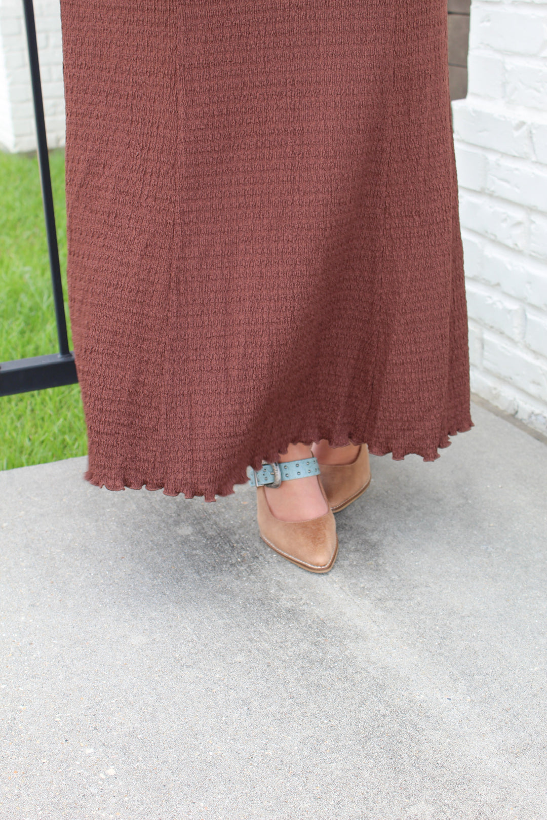 ROSIE TEXTURED MIDI DRESS