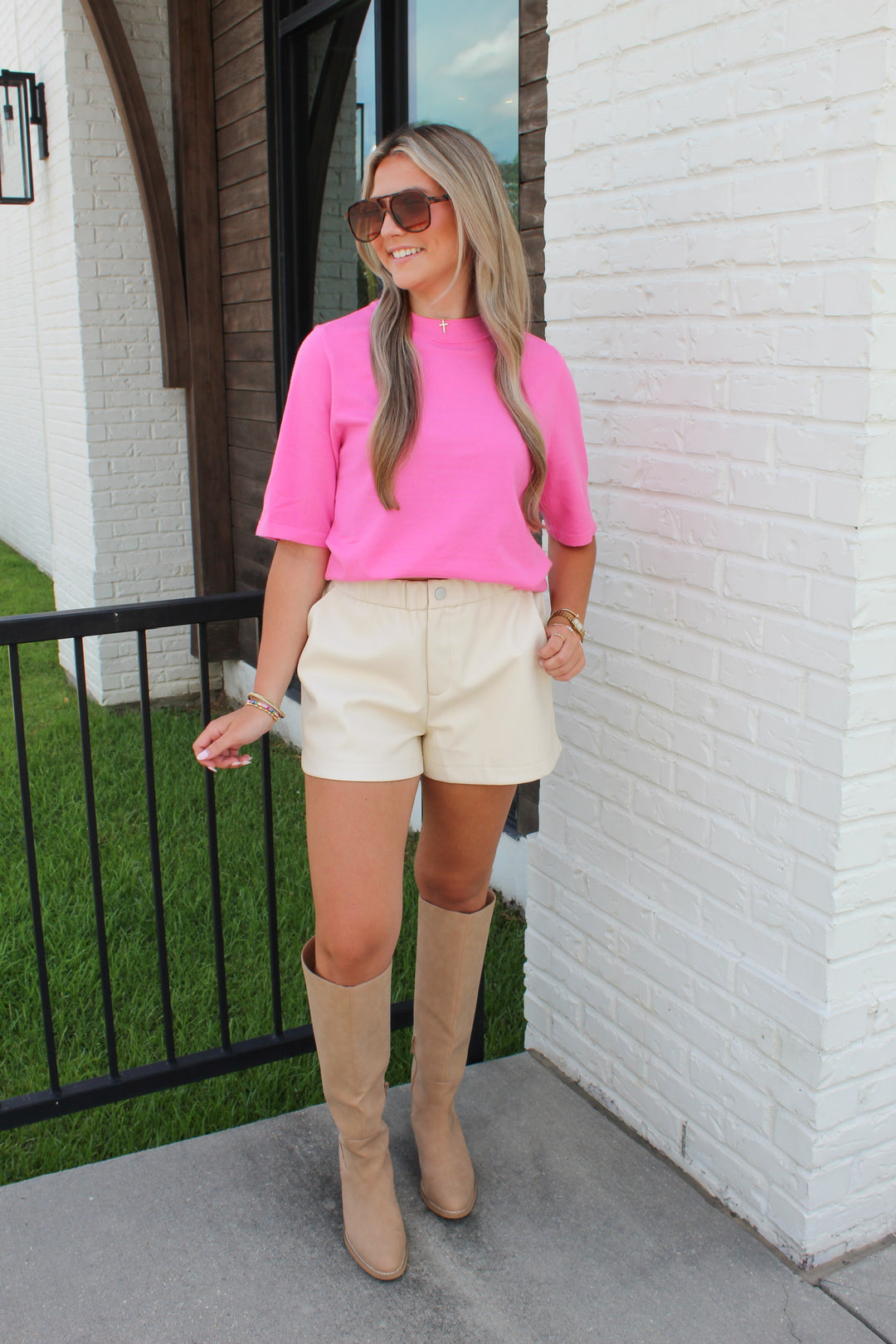 THE STAPLE SHORT SLEEVE KNIT TOP