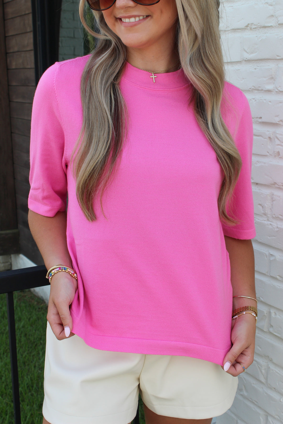THE STAPLE SHORT SLEEVE KNIT TOP
