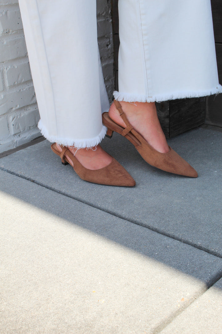 QUINN SUEDE KITTEN HEEL