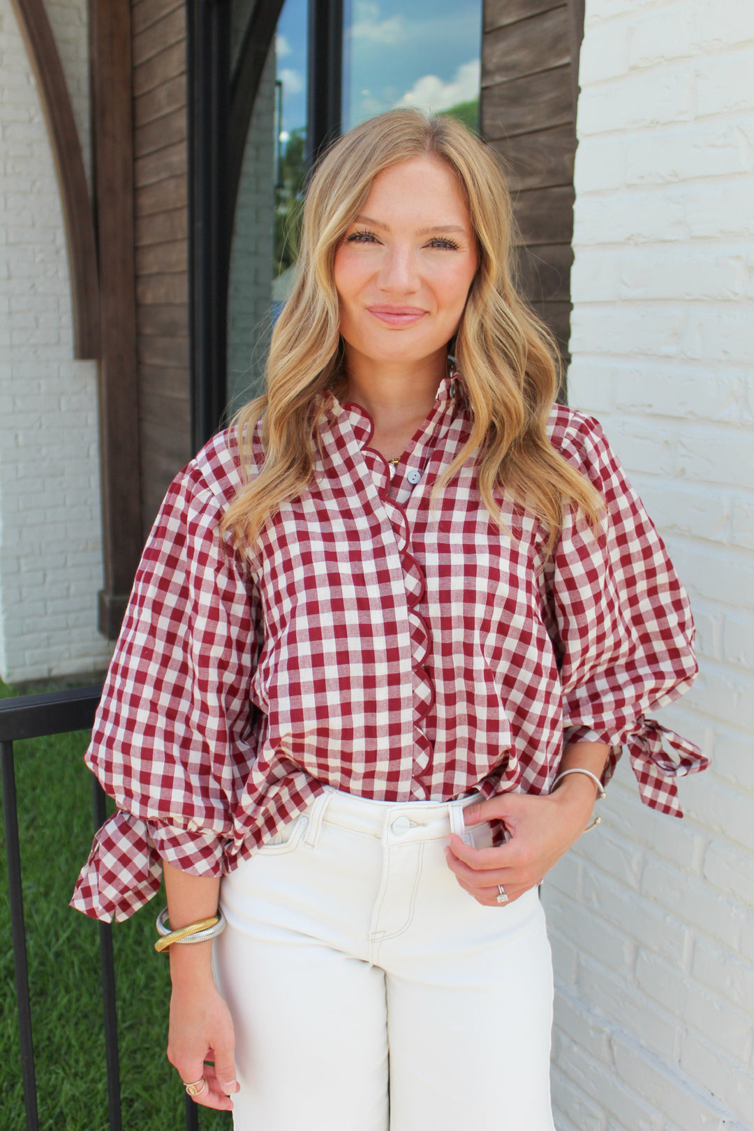 HARVEST HAZE PLAID TOP