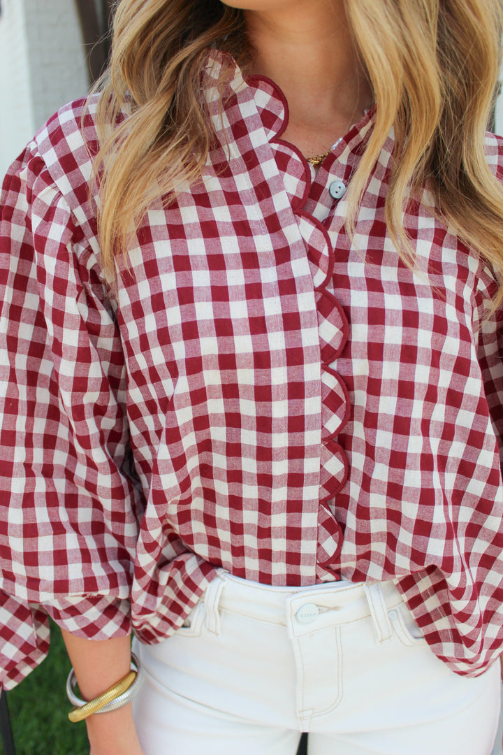 HARVEST HAZE PLAID TOP