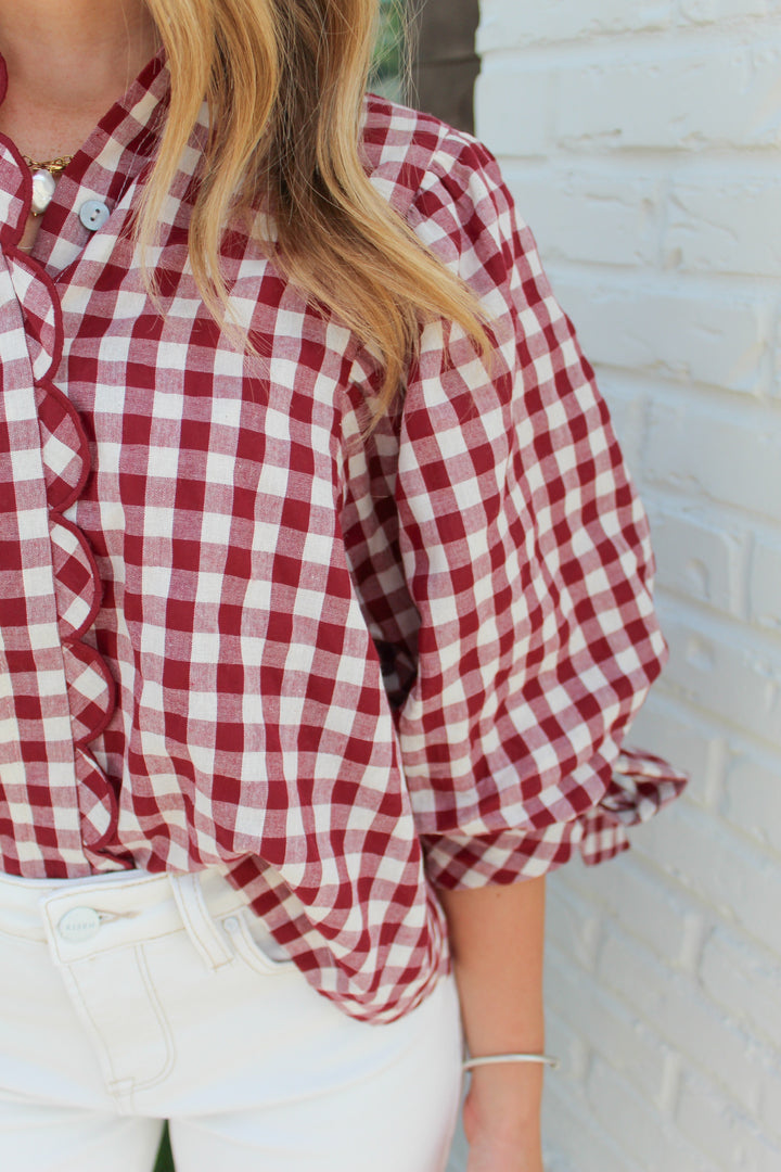 HARVEST HAZE PLAID TOP